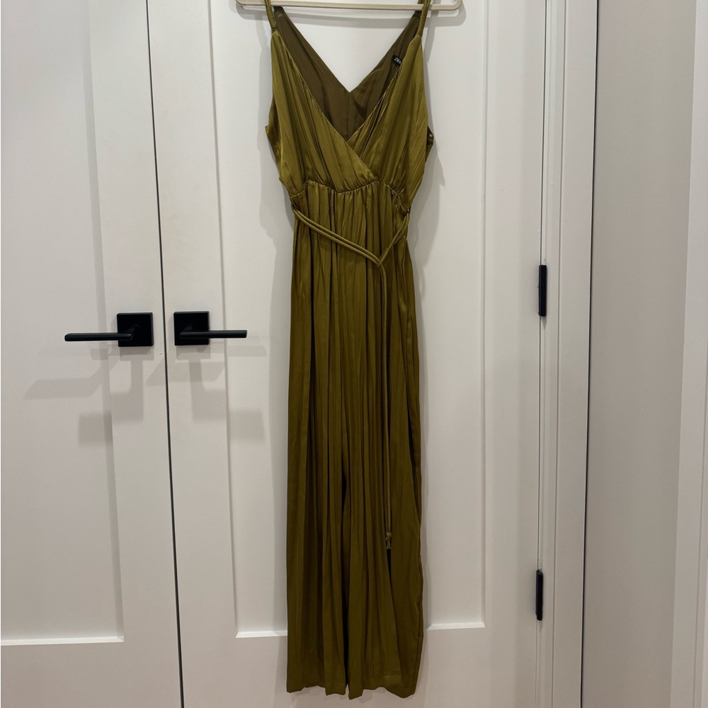 Zara Khaki Green Jumpsuit